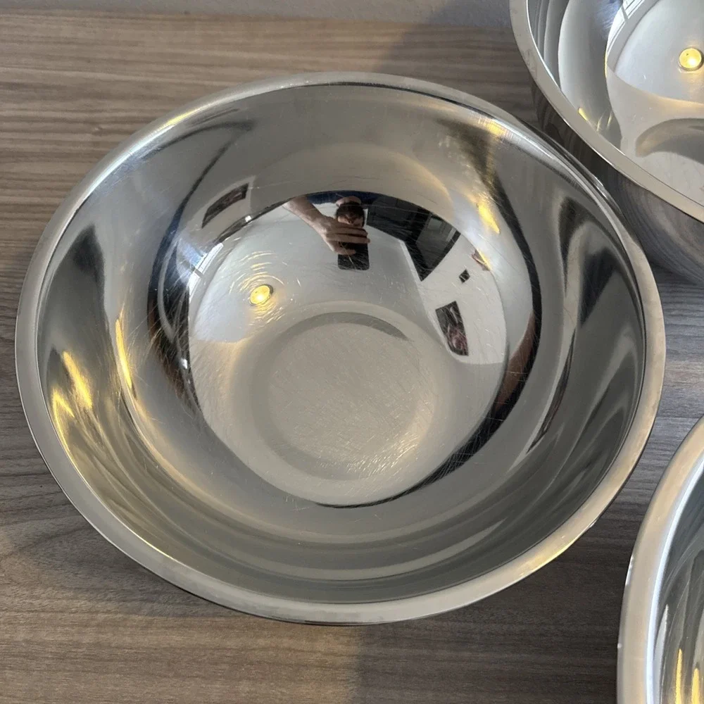 Williams Sonoma Open Kitchen Stainless Steel Mixing Nesting Bowls 2 4 6 Quarts